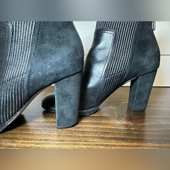 Donald Pliner Hudson Heeled Chelsea Ankle Boot Black Leather‎ Women's 7.5 - Picture 9 of 14